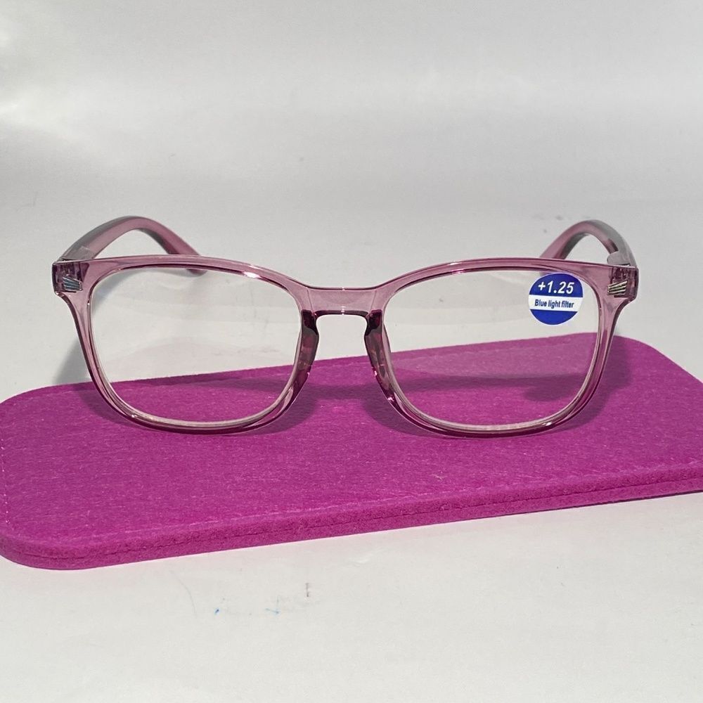 1477 Colette 1.25 Raspberry Reading Glasses Soft Butterfly Readers NWT - Picture 2 of 9